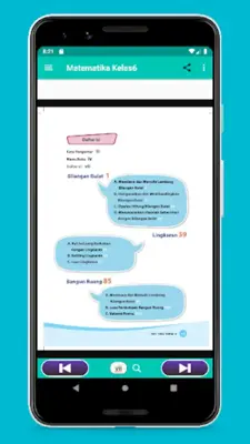 Buku Siswa Matematika Kelas 6 android App screenshot 1